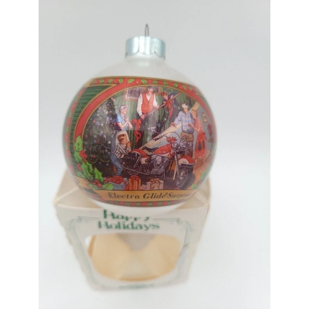 1999 Harley Davidson Christmas Ball Ornament Ltd ELECTRA GLIDE SURPRISE Series 1